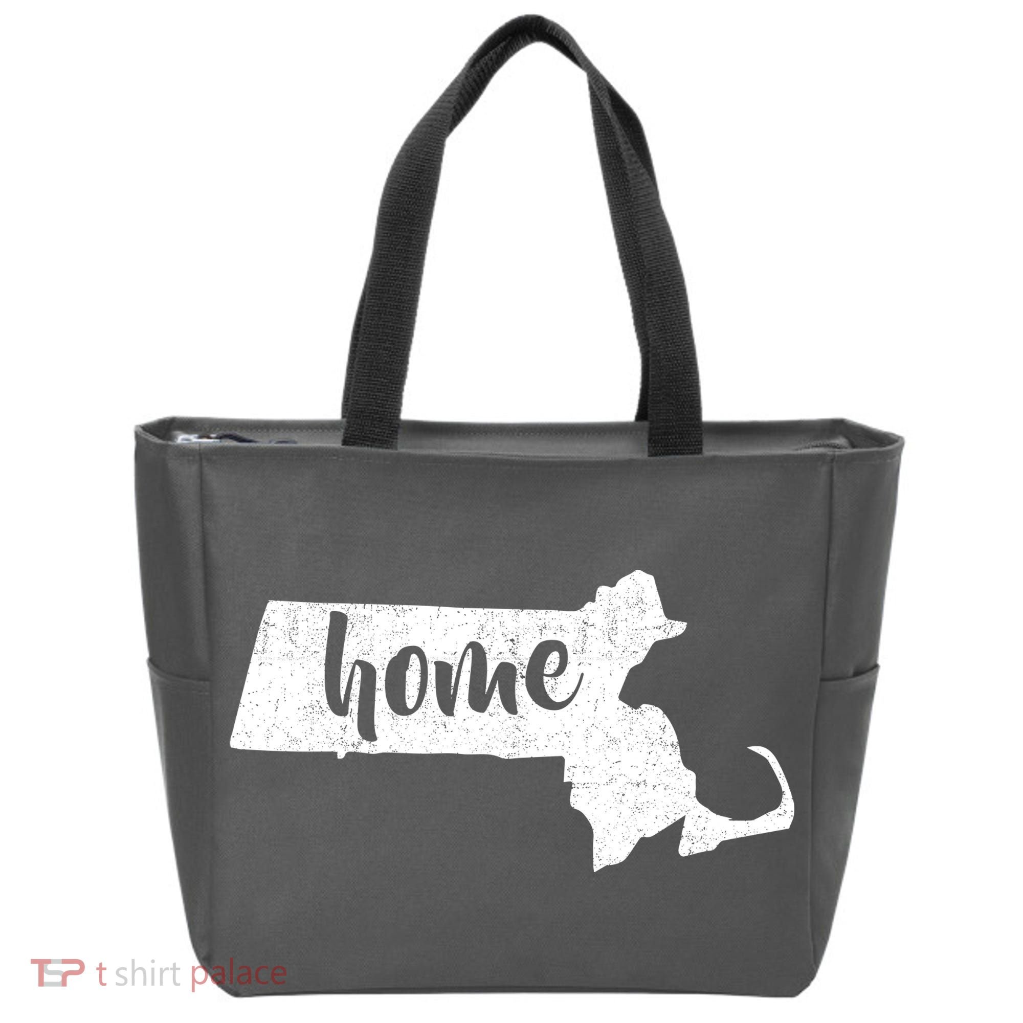 Massachusetts Home State Tote Bag