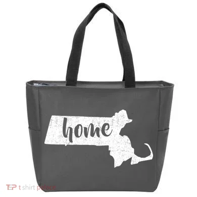Massachusetts Home State Tote Bag