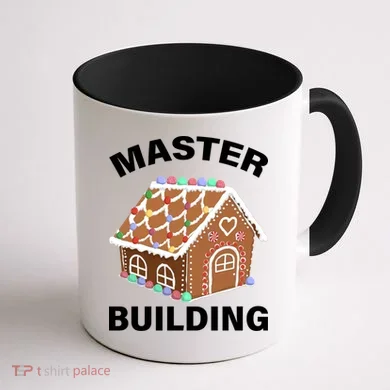Master Builder Gingerbread House Funny Christmas Coffee Mug back