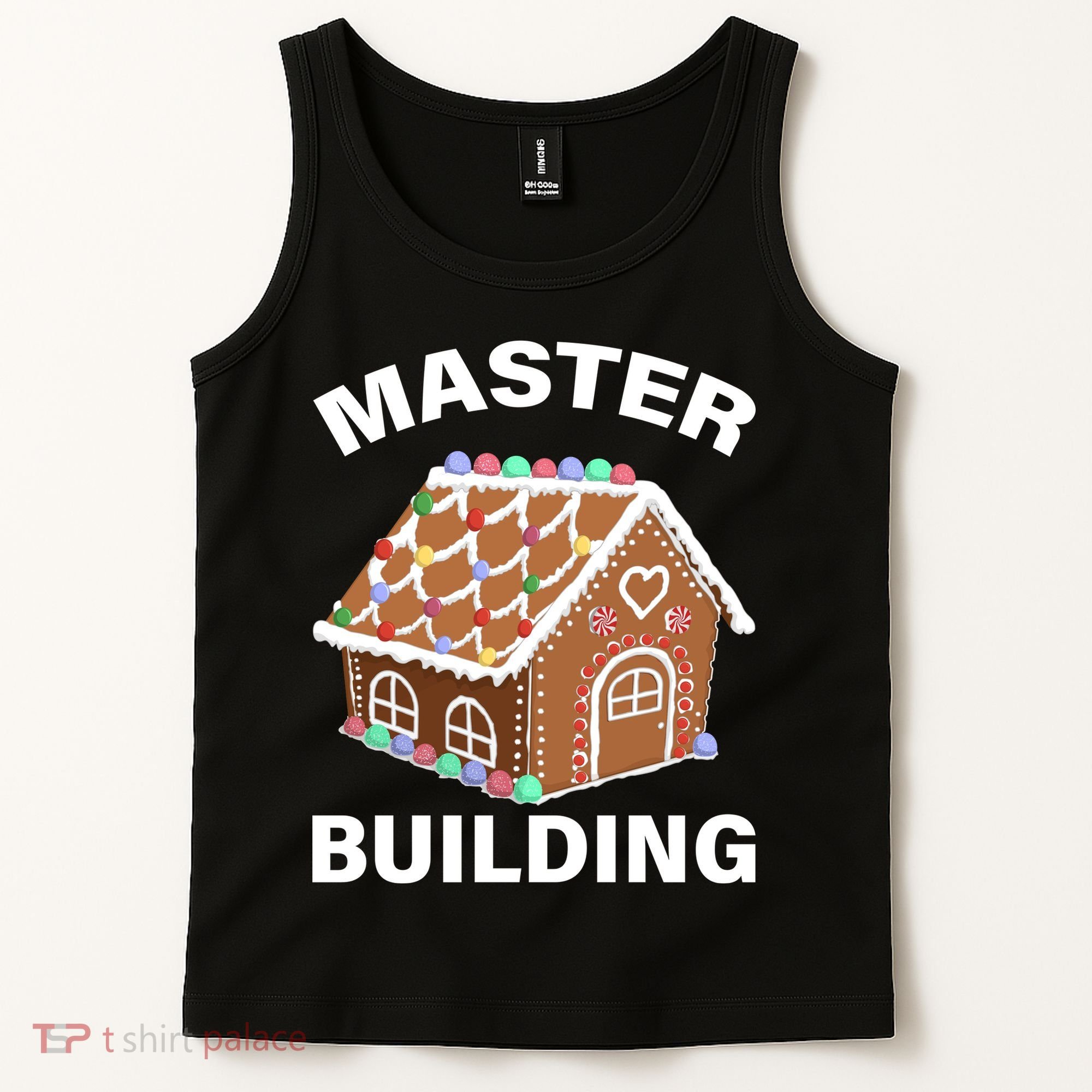 Master Builder Gingerbread House Funny Christmas Tank Top