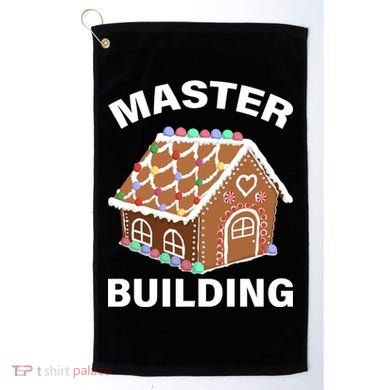 Master Builder Gingerbread House Funny Christmas Golf Towel