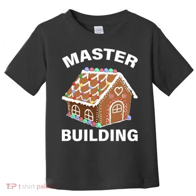 Master Builder Gingerbread House Funny Christmas Toddler T-Shirt
