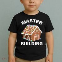 Master Builder Gingerbread House Funny Christmas Toddler T-Shirt thumb 2