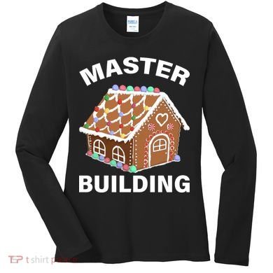 Master Builder Gingerbread House Funny Christmas Women's Long Sleeve Shirt