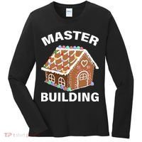 Master Builder Gingerbread House Funny Christmas Women's Long Sleeve Shirt thumb 0
