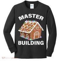 Master Builder Gingerbread House Funny Christmas Kids Long Sleeve Shirt thumb 0
