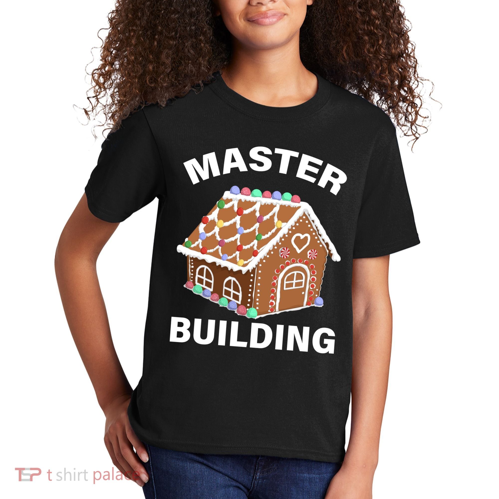 Master Builder Gingerbread House Funny Christmas Kids T-Shirt