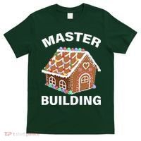 Master Builder Gingerbread House Funny Christmas T-Shirt thumb 0