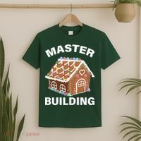 Master Builder Gingerbread House Funny Christmas T-Shirt thumb 2