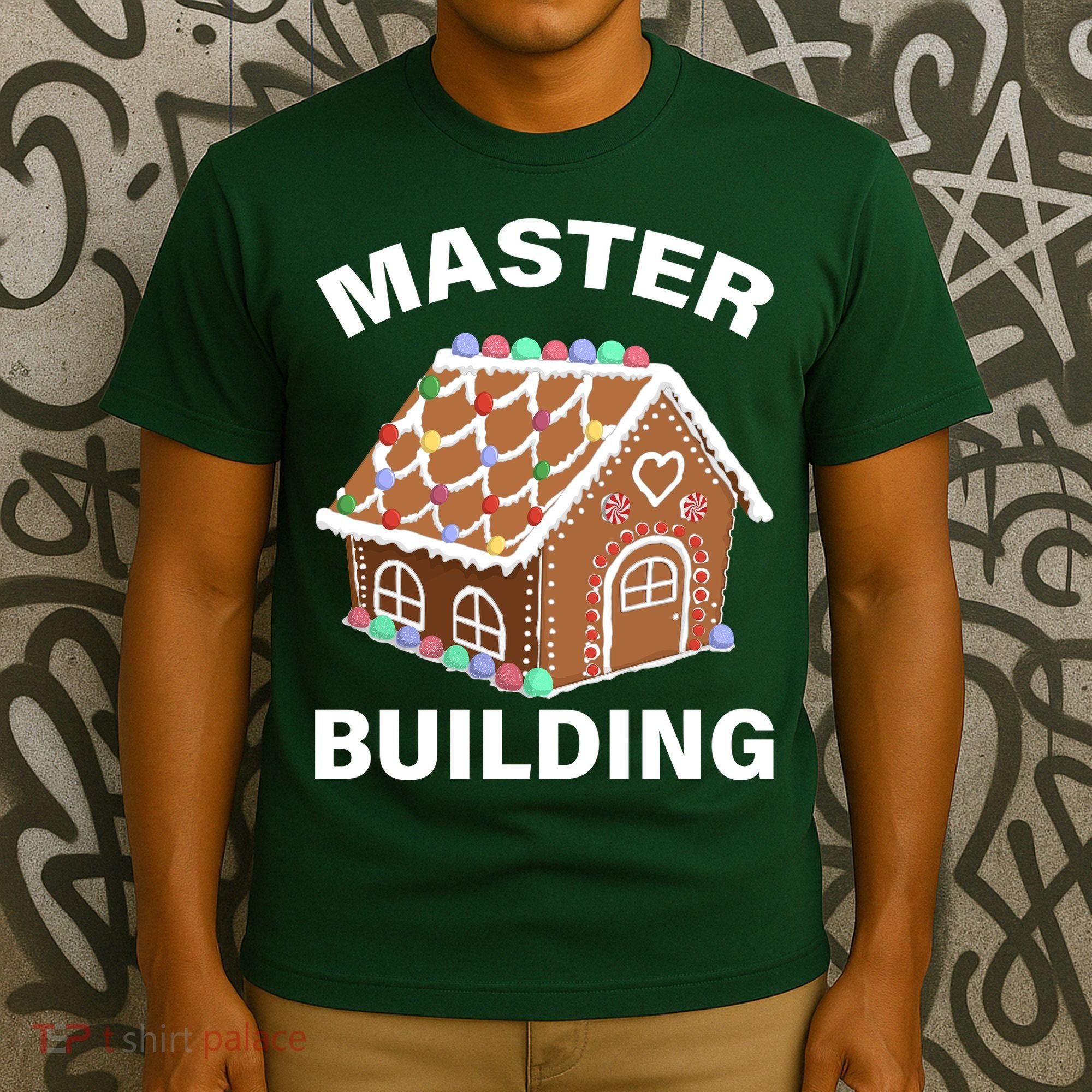 Master Builder Gingerbread House Funny Christmas T-Shirt