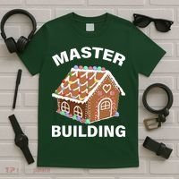 Master Builder Gingerbread House Funny Christmas T-Shirt thumb 5