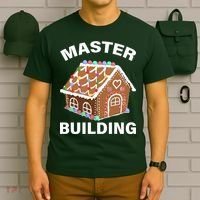 Master Builder Gingerbread House Funny Christmas T-Shirt thumb 6