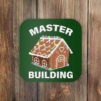 Master Builder Gingerbread House Funny Christmas Coaster thumb 0