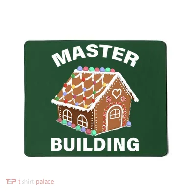 Master Builder Gingerbread House Funny Christmas Mousepad