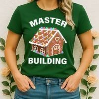 Master Builder Gingerbread House Funny Christmas Women's T-Shirt thumb 2