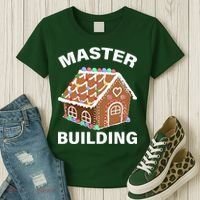 Master Builder Gingerbread House Funny Christmas Women's T-Shirt thumb 3