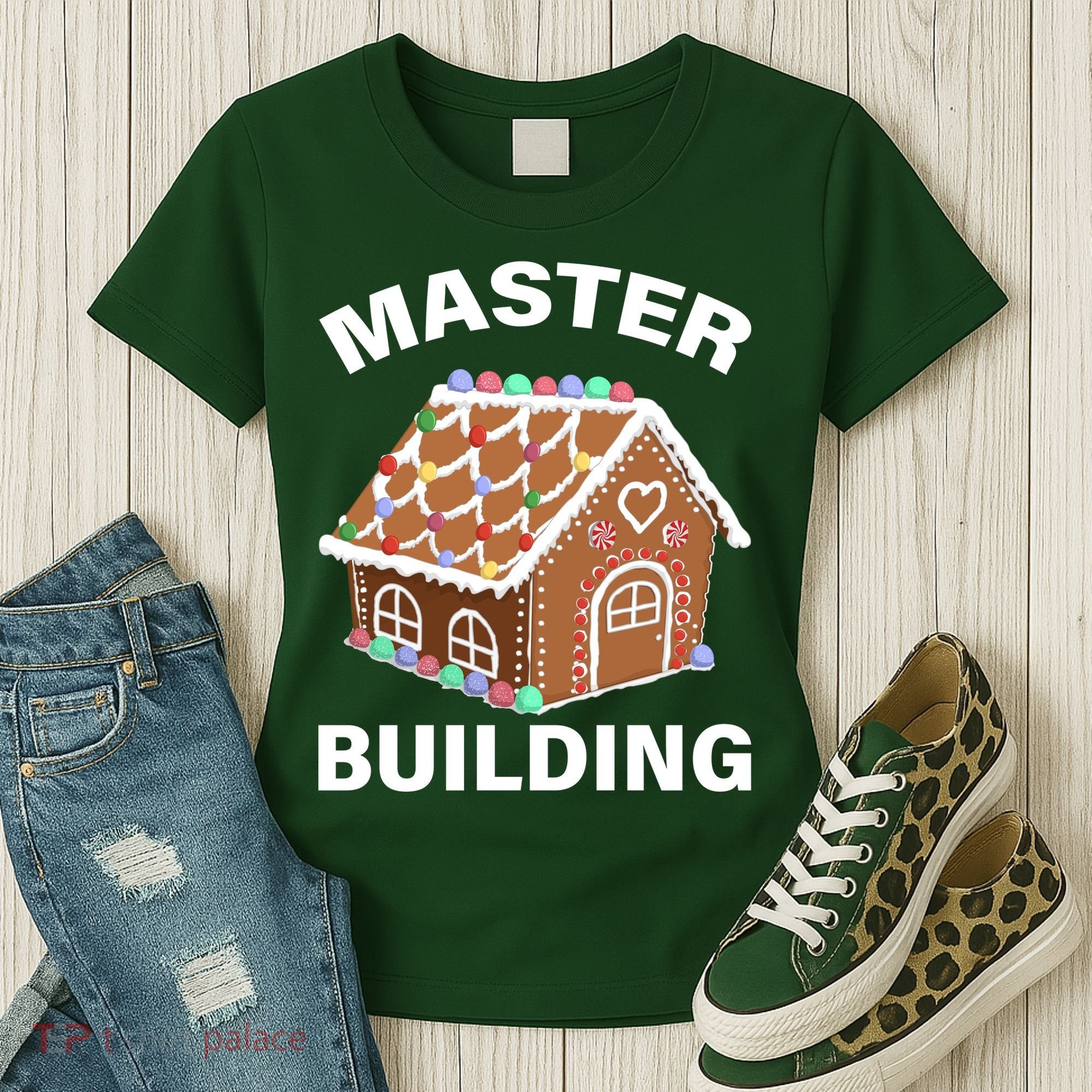 Master Builder Gingerbread House Funny Christmas Women's T-Shirt