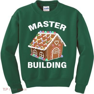 Master Builder Gingerbread House Funny Christmas Kids Sweatshirt