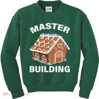 Master Builder Gingerbread House Funny Christmas Kids Sweatshirt thumb 0