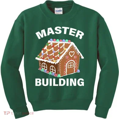 Master Builder Gingerbread House Funny Christmas Kids Sweatshirt