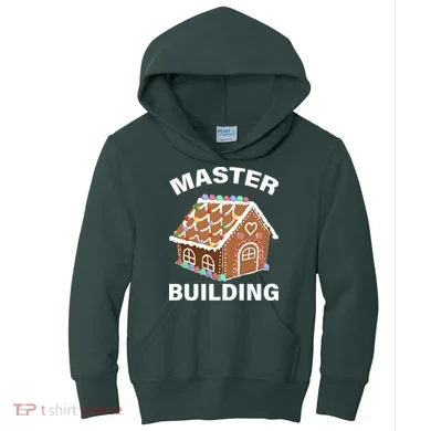 Master Builder Gingerbread House Funny Christmas Kids Hoodie
