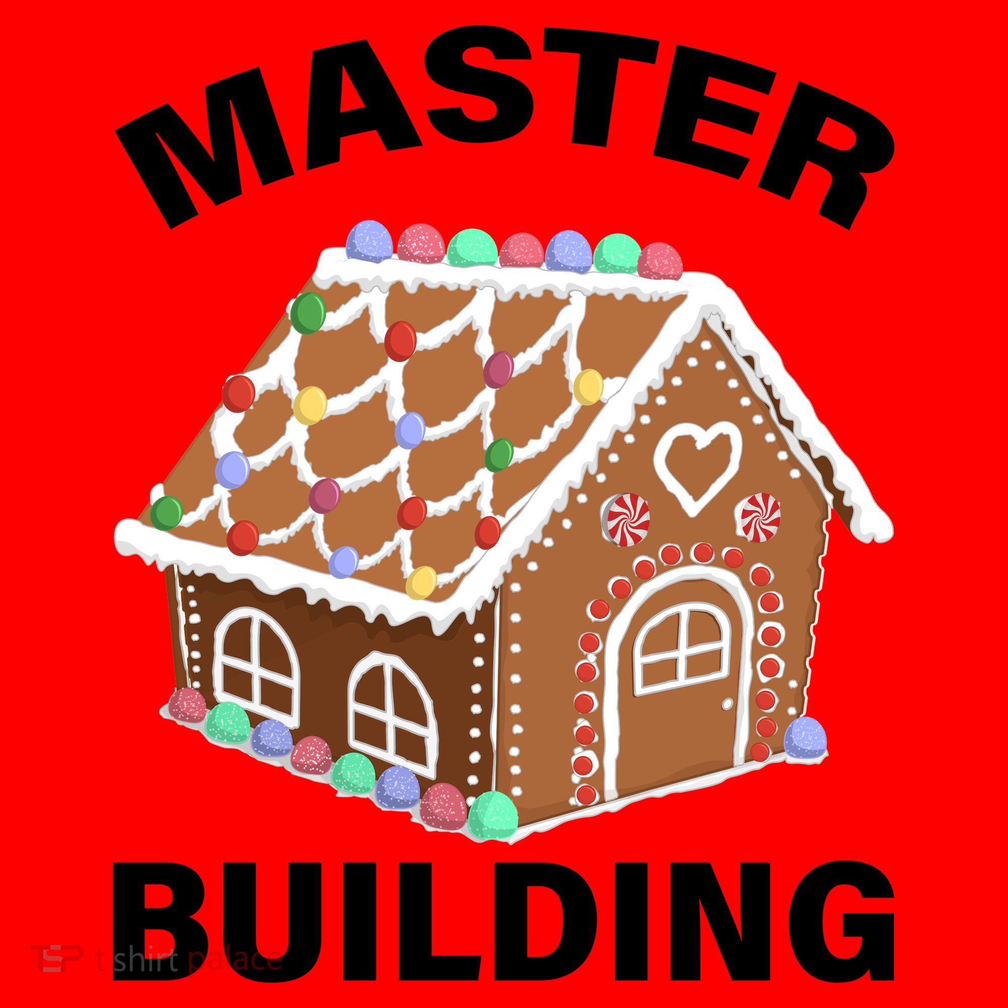 Master Builder Gingerbread House Funny Christmas Santa Hat