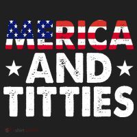 Merica And Titties Funny Patriotic Usa Women's Sweatshirt thumb 2