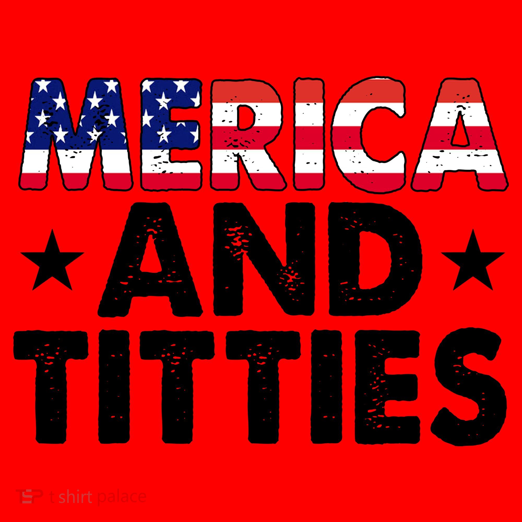 Merica And Titties Funny Patriotic Usa Santa Hat