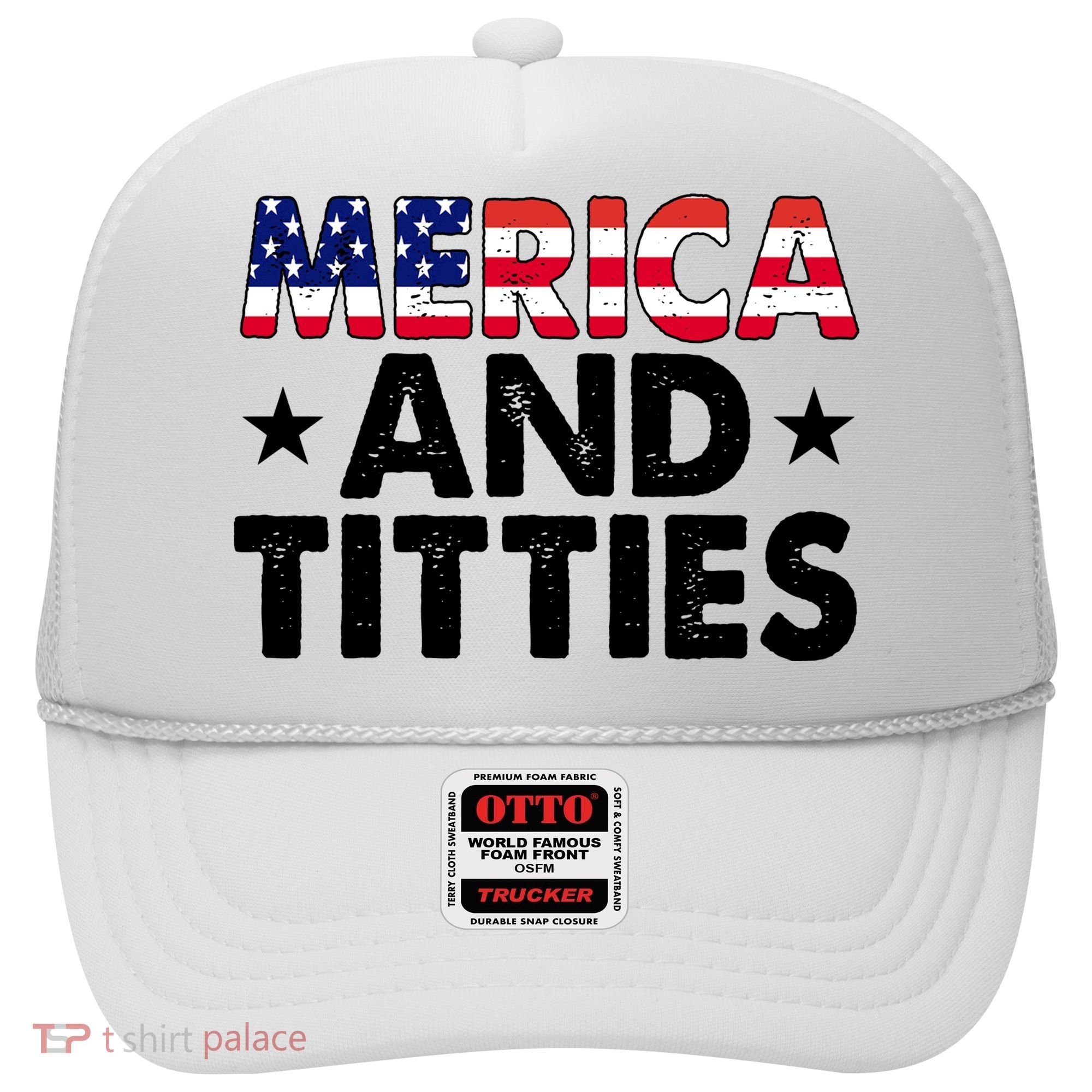 Merica And Titties Funny Patriotic Usa Hat
