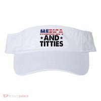 Merica And Titties Funny Patriotic Usa Visor thumb 0