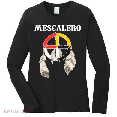 Mescalero Apache Tribe Nation Native Indian Medicine Wheel Women's Long Sleeve Shirt