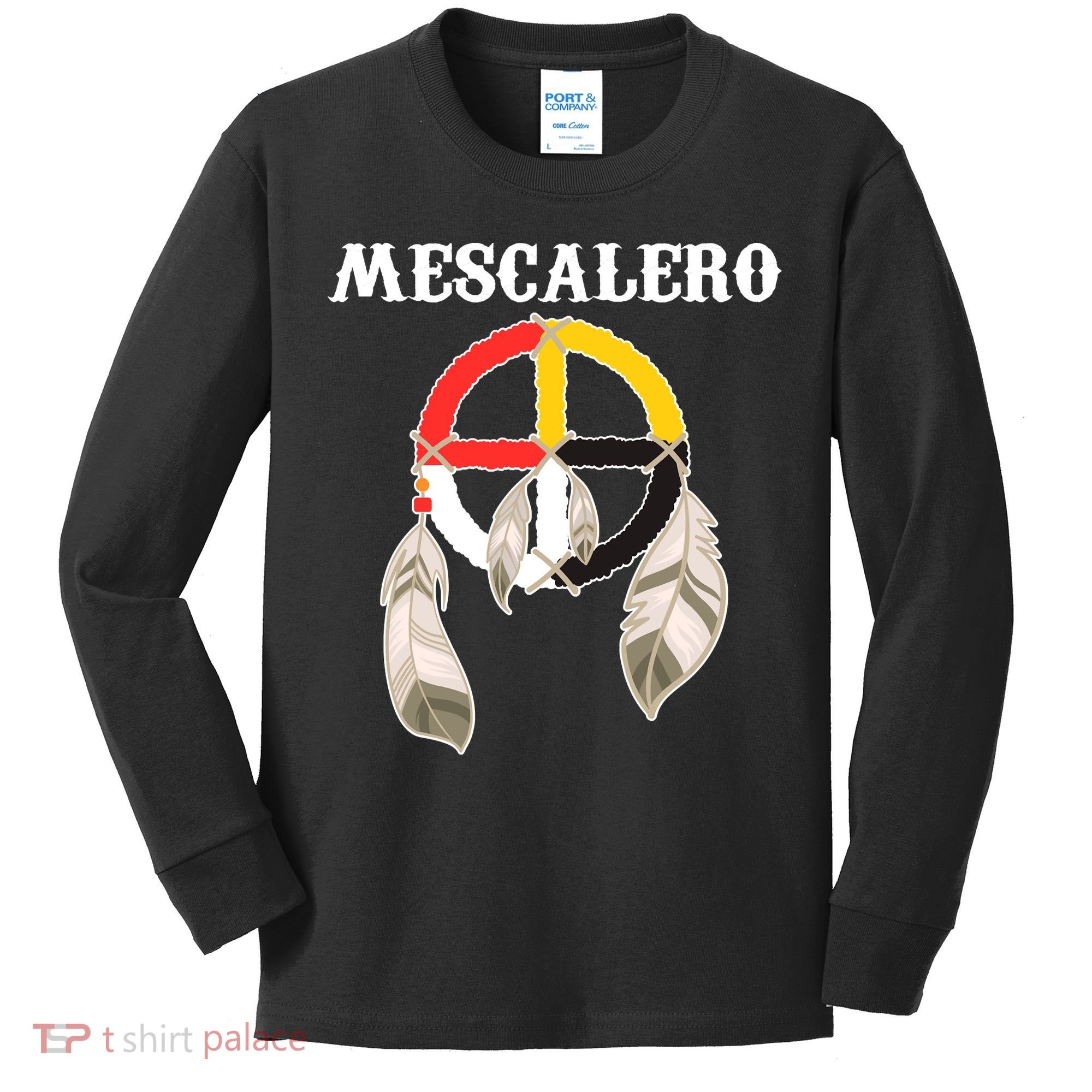 Mescalero Apache Tribe Nation Native Indian Medicine Wheel Kids Long Sleeve Shirt