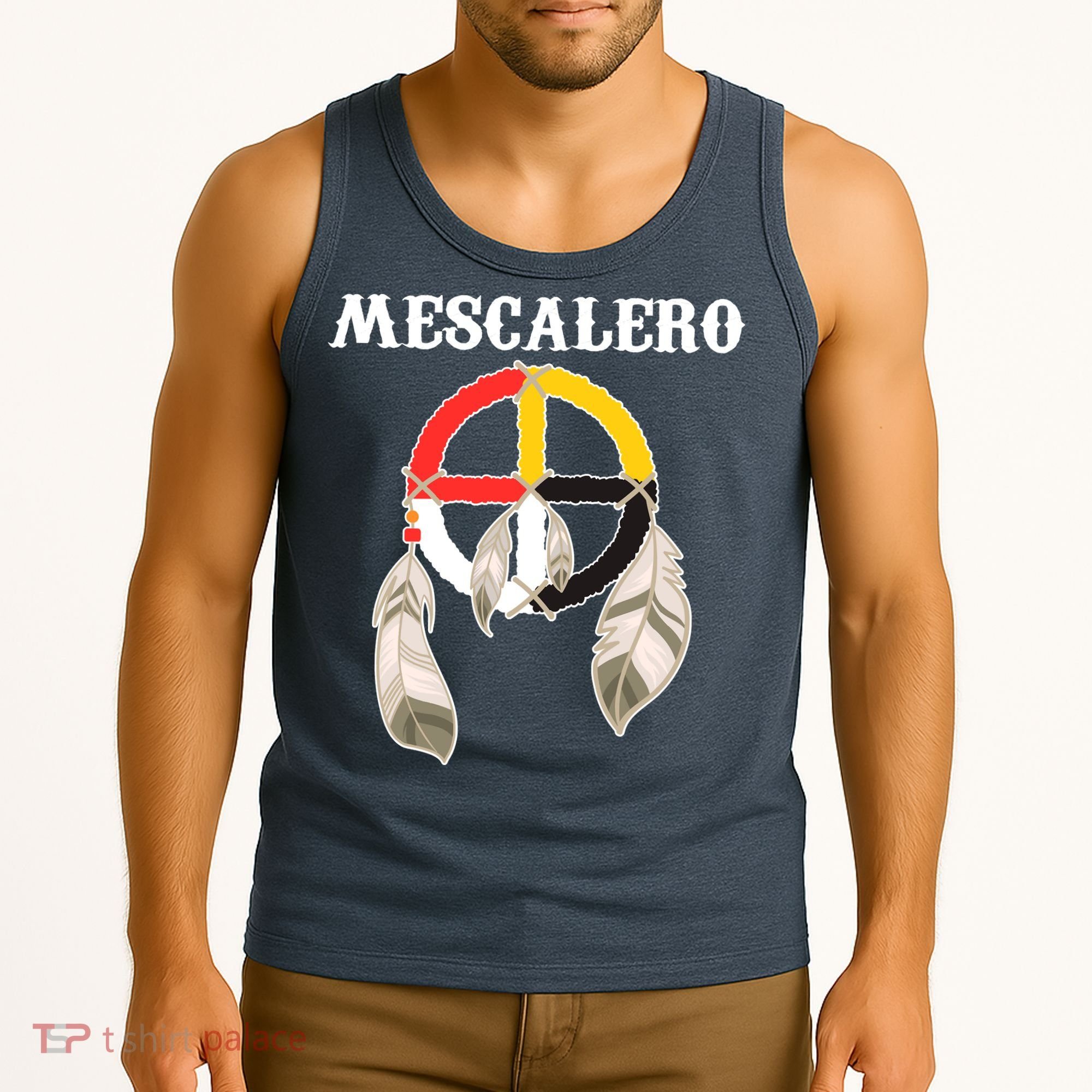 Mescalero Apache Tribe Nation Native Indian Medicine Wheel Tank Top