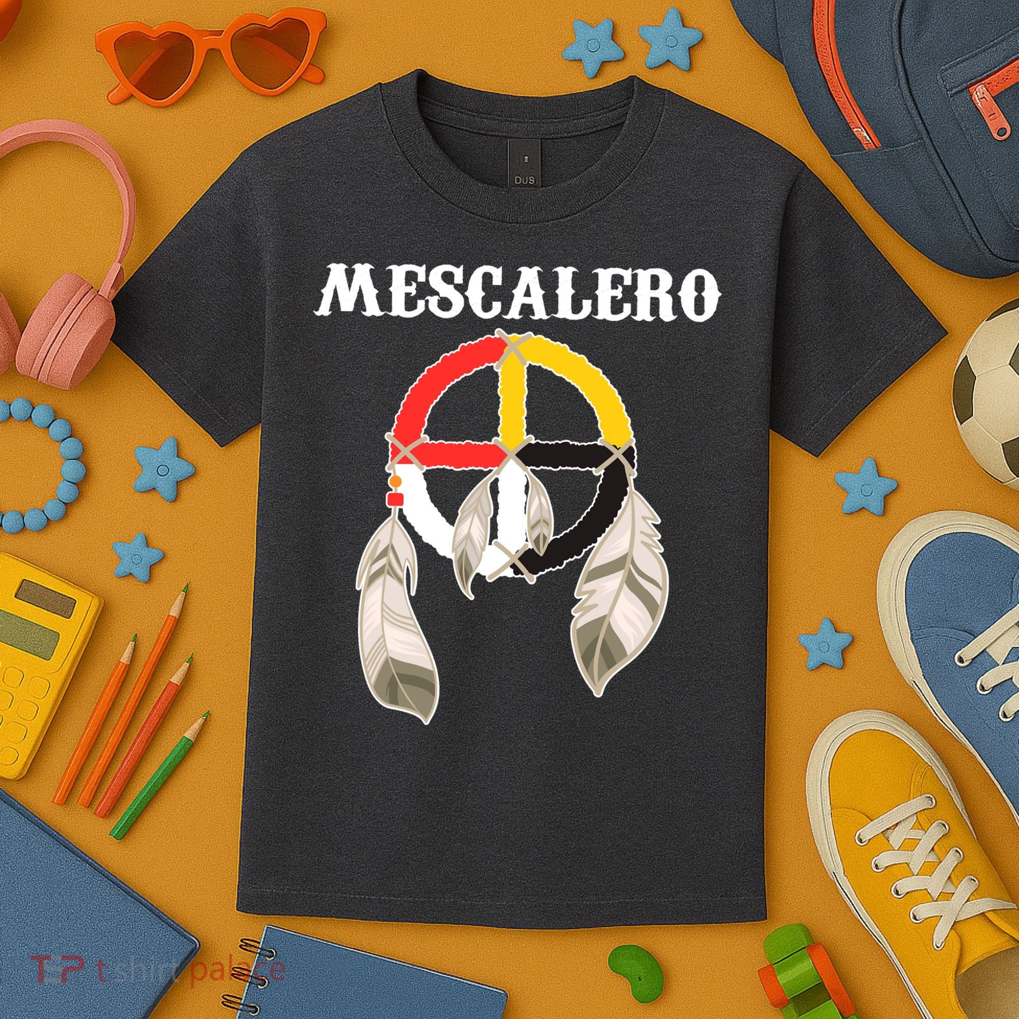 Mescalero Apache Tribe Nation Native Indian Medicine Wheel Kids T-Shirt