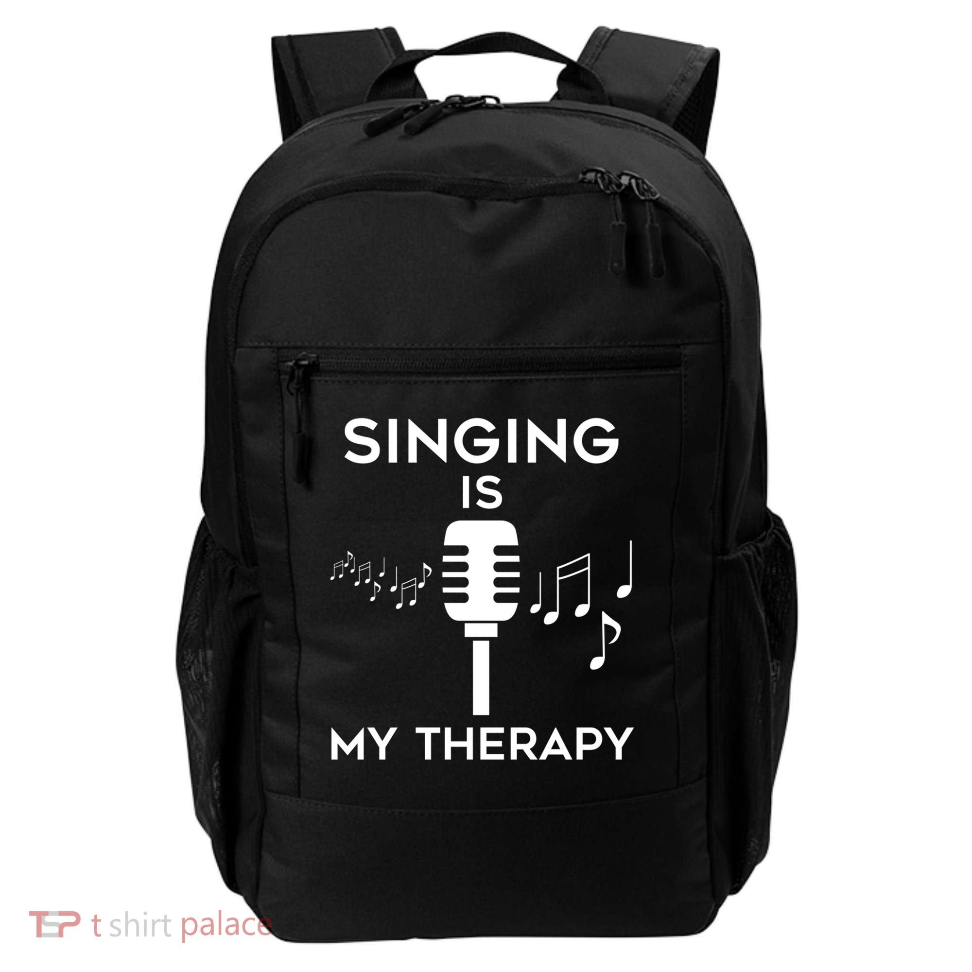 Music As Therapy Singer Music Teacher Choir Gift Backpack