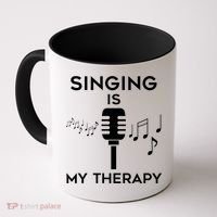Music As Therapy Singer Music Teacher Choir Gift Coffee Mug thumb 0