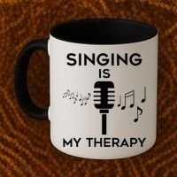 Music As Therapy Singer Music Teacher Choir Gift Coffee Mug thumb 2