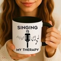 Music As Therapy Singer Music Teacher Choir Gift Coffee Mug thumb 3