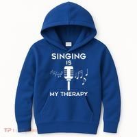 Music As Therapy Singer Music Teacher Choir Gift Kids Hoodie thumb 0