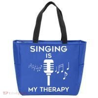 Music As Therapy Singer Music Teacher Choir Gift Tote Bag thumb 0