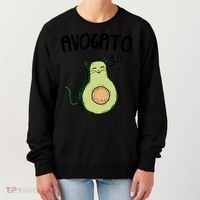 Mens Avogato Trending Avocado Cat Cute Cat Face Novelty Cat Women's Sweatshirt thumb 0