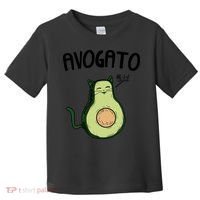 Mens Avogato Trending Avocado Cat Cute Cat Face Novelty Cat Toddler T-Shirt thumb 0