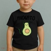 Mens Avogato Trending Avocado Cat Cute Cat Face Novelty Cat Toddler T-Shirt thumb 2