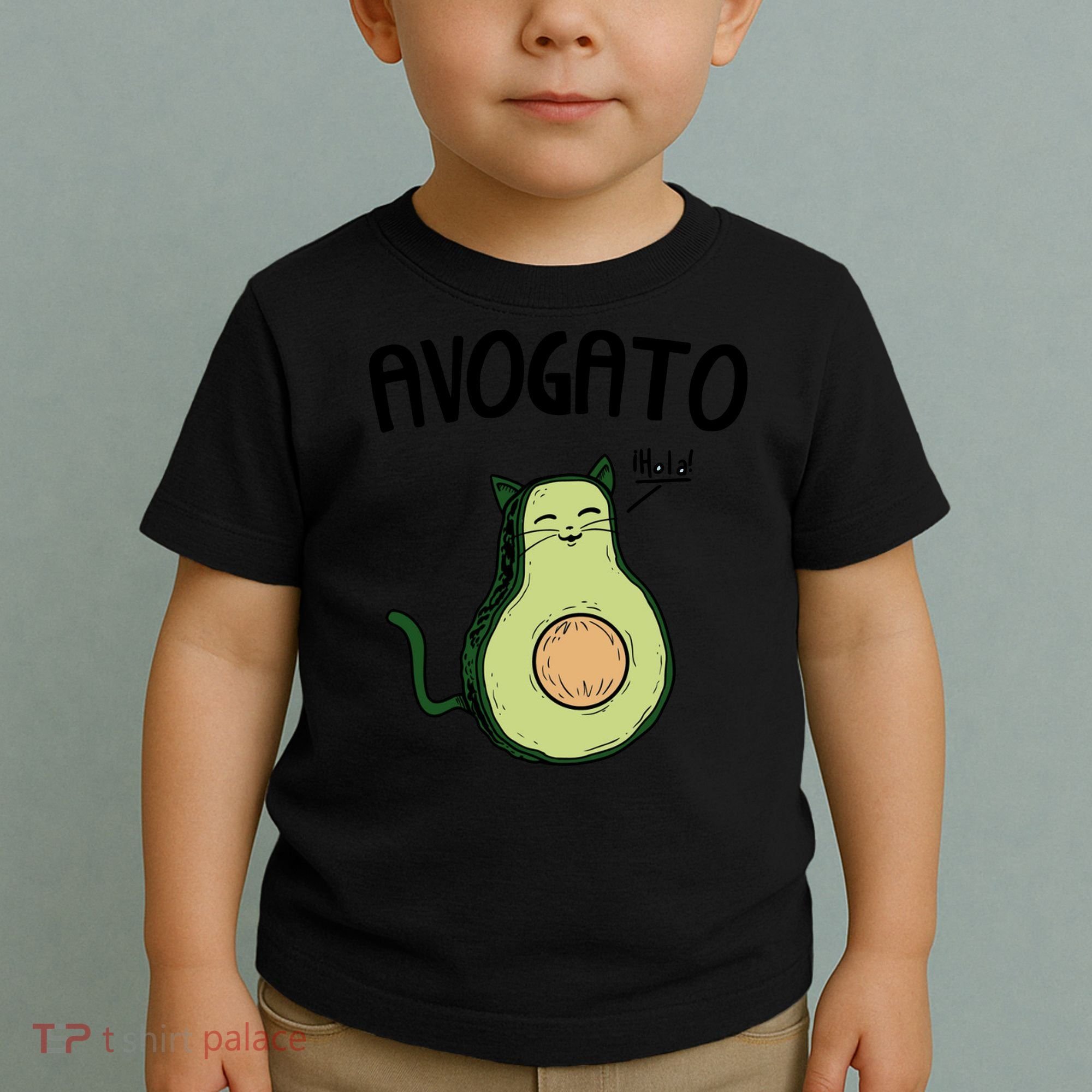 Mens Avogato Trending Avocado Cat Cute Cat Face Novelty Cat Toddler T-Shirt