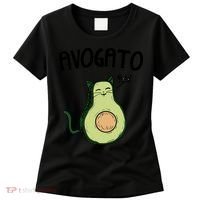 Mens Avogato Trending Avocado Cat Cute Cat Face Novelty Cat Women's T-Shirt thumb 0