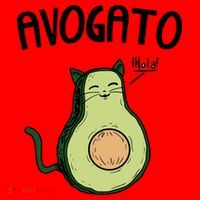 Mens Avogato Trending Avocado Cat Cute Cat Face Novelty Cat Santa Hat thumb 1