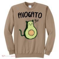 Mens Avogato Trending Avocado Cat Cute Cat Face Novelty Cat Sweatshirt thumb 0