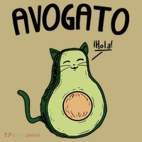 Mens Avogato Trending Avocado Cat Cute Cat Face Novelty Cat Sweatshirt thumb 2
