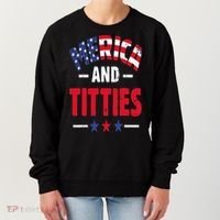 Merica And Titties Women's Sweatshirt thumb 0
