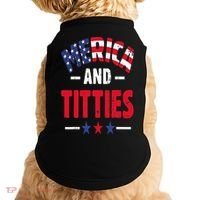 Merica And Titties Doggie Tank thumb 0